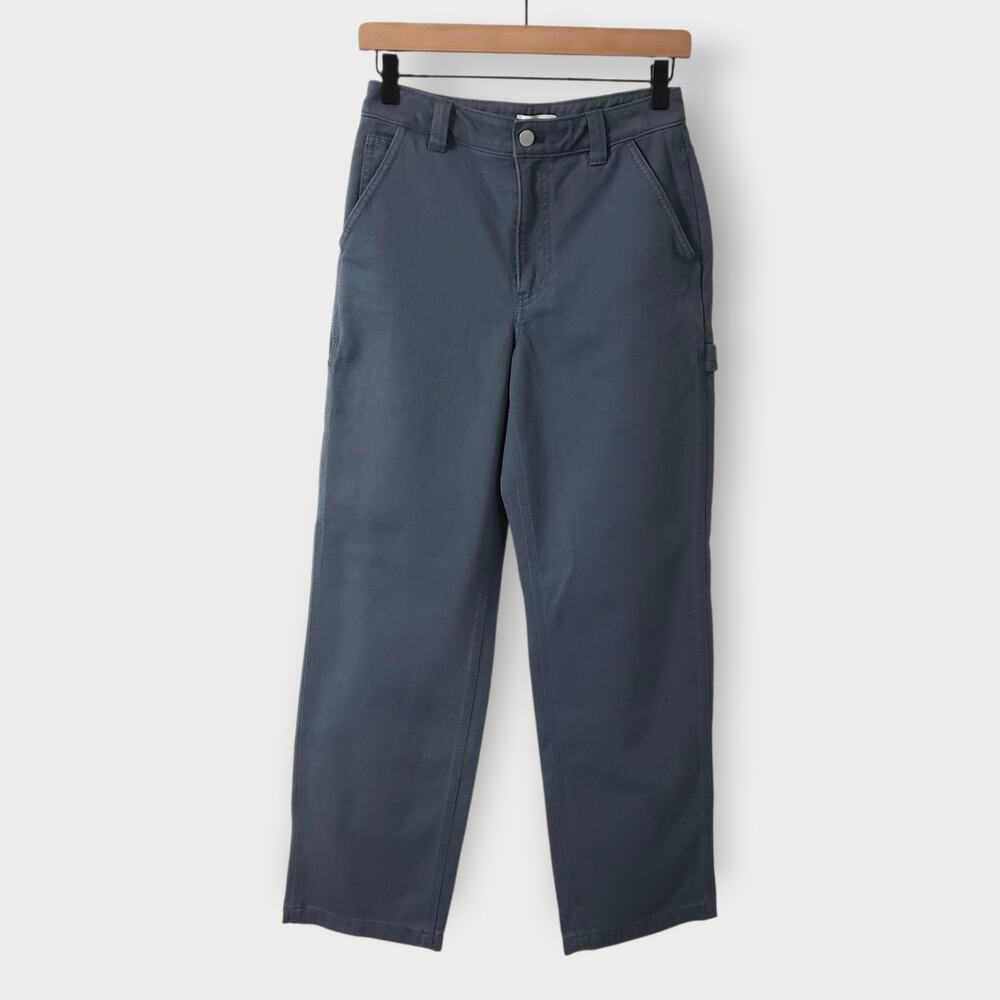 Aritzia TNA Greenwich Pant Utility Carpenter Jean Grey Sz 2 Relaxed Baggy Casual
